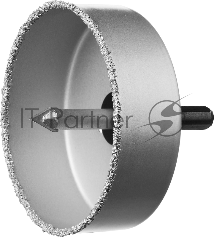 Коронка-чашка ЗУБР Профессионал c карбид-вольфрамовым нанесением, 89 мм, высота 25 мм, в сборе с державкой и сверлом