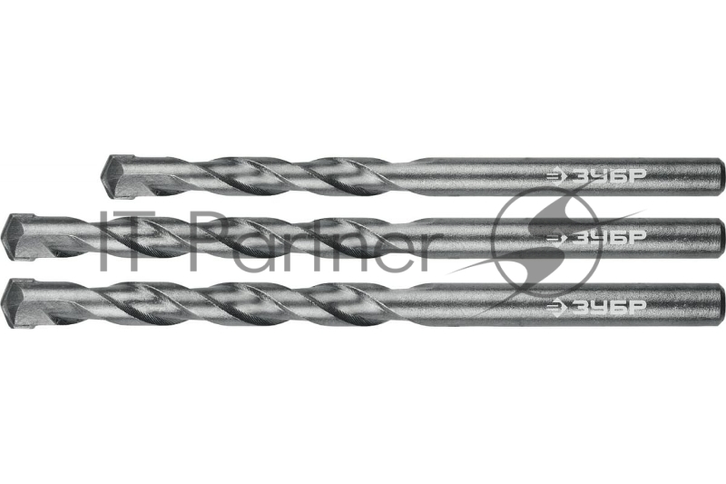 Набор сверл по бетону ЗУБР Мастер 3 шт: d 6-8-10 мм