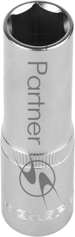 Головка торцовая ЗУБР Мастер (1/2), удлиненная, Cr-V, FLANK, хроматированное покрытие, 15мм