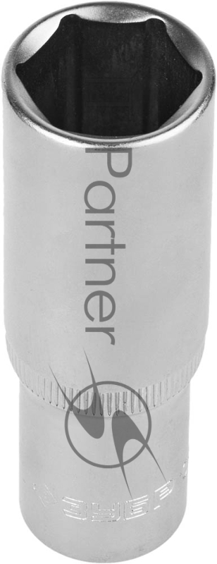 Головка торцовая ЗУБР Мастер (1/2), удлиненная, Cr-V, FLANK, хроматированное покрытие, 19мм