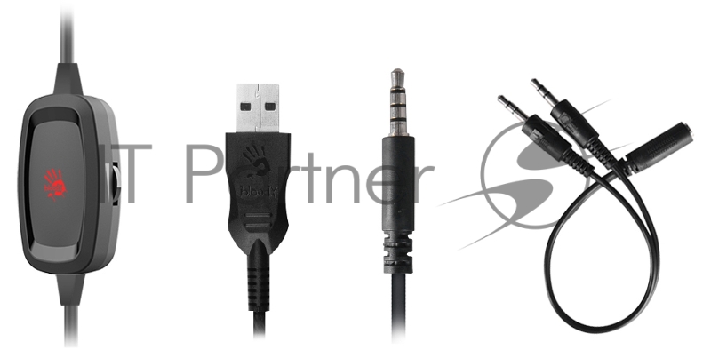 Наушники с микрофоном A4Tech Bloody G575P черный 2м мониторные оголовье (G575P)