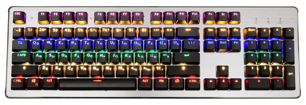 Клавиатура Oklick 970G механическая черный USB Gamer LED