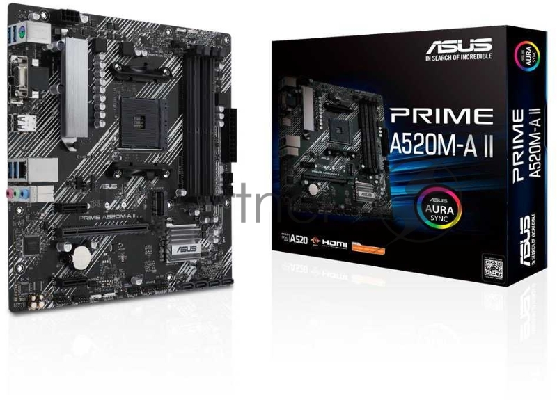 Материнская плата ASUS PRIME A520M-A II, Socket AM4, A520, 4*DDR4, D-Sub+DP+HDMI, SATA3 + RAID, Audio, Gb LAN, USB 3.2*5, USB 2.0*4, COM*1 header (w/o cable), mATX 90MB17H0-M0EAY0