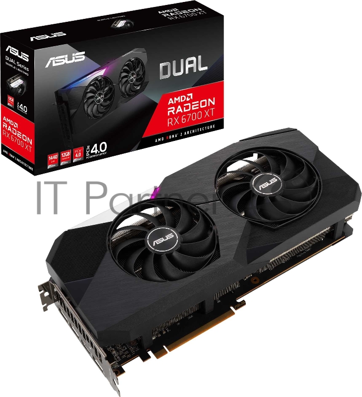 Видеокарта ASUS DUAL-RX6700XT-12G (гарантия 3 мес) RX 6700XT <16Gb, 192bit, GDDR6, GPU/Mem: 2581/16000 MHz, HDMI+ 3xDP>