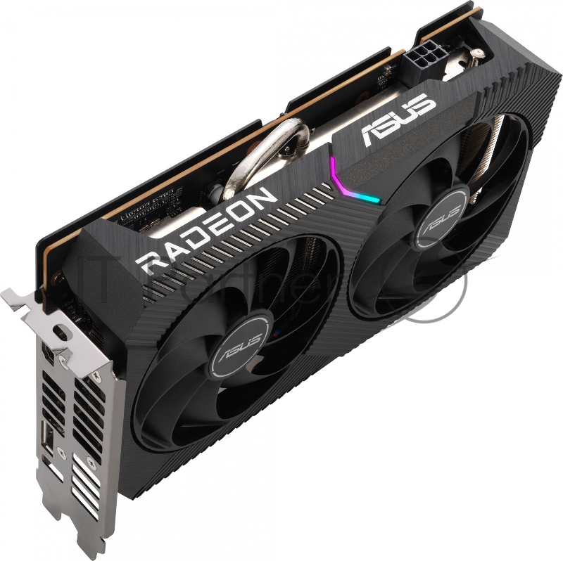 Видеокарта Asus PCI-E 4.0 DUAL-RX6500XT-O4G AMD Radeon RX 6500XT 4096Mb 64 GDDR6 2650/18000 HDMIx1 DPx1 HDCP Ret