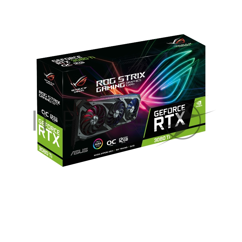 Видеокарта Asus PCI-E 4.0 ROG-STRIX-RTX3080TI-O12G-GAMING LHR NVIDIA GeForce RTX 3080TI 12288Mb 384 GDDR6X 1440/19000/HDMIx2/DPx3/HDCP Ret