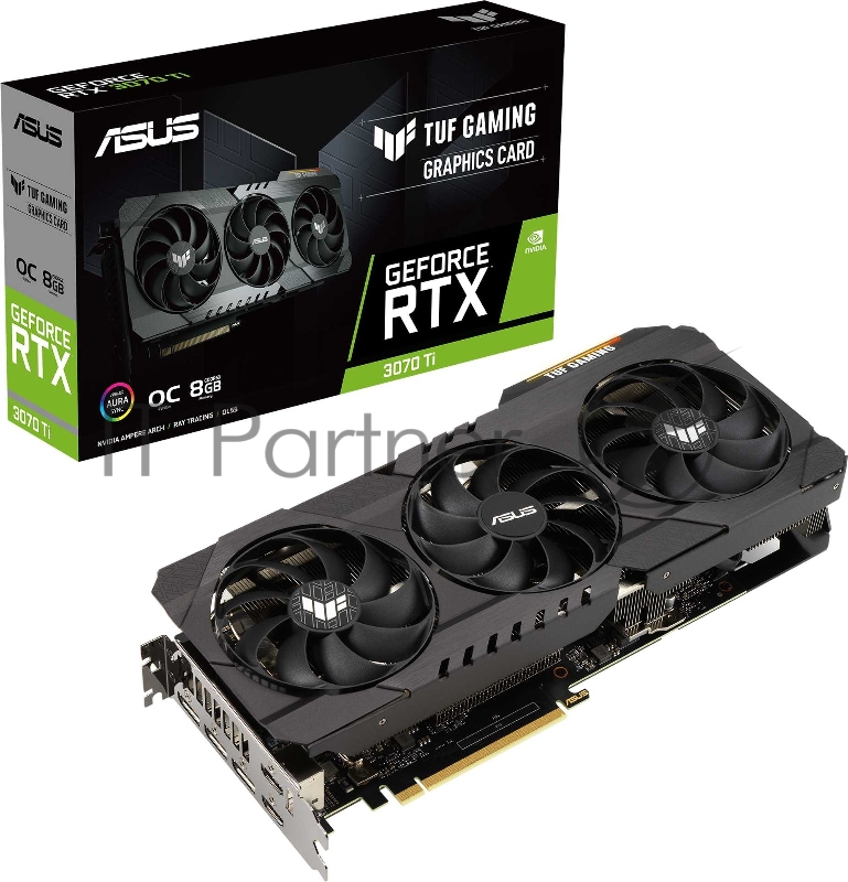 Видеокарта ASUS TUF-RTX3070TI-O8G-GAMING LHR RTX3070TI,HDMI*2,DP*3,8G,D6X