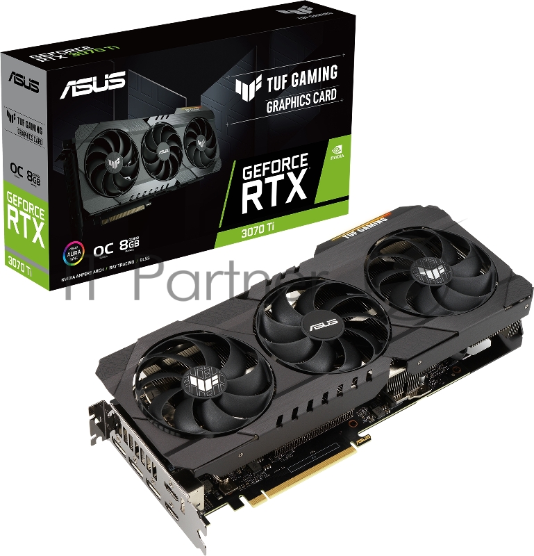 Видеокарта ASUS TUF-RTX3070TI-O8G-GAMING LHR RTX3070TI,HDMI*2,DP*3,8G,D6X
