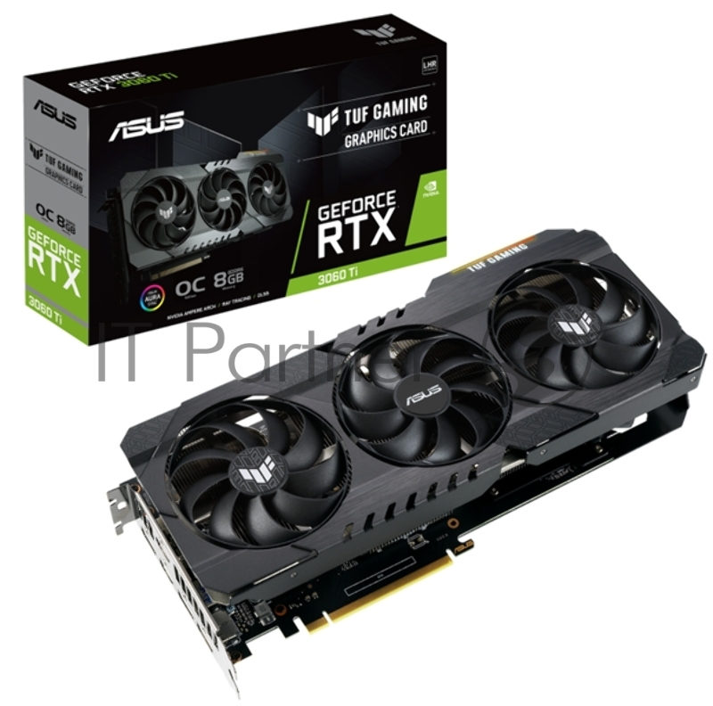 Видеокарта Asus TUF-RTX3060TI-O8G-V2-GAMING LHR PCI-E 4.0 NVIDIA GeForce RTX 3060Ti 8192Mb 256 GDDR6 1755/14000/HDMIx2/DPx3/HDCP Ret