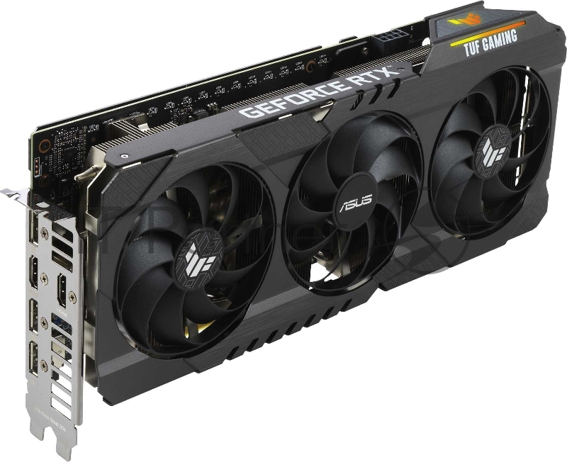 Видеокарта Asus TUF-RTX3060TI-O8G-V2-GAMING LHR PCI-E 4.0 NVIDIA GeForce RTX 3060Ti 8192Mb 256 GDDR6 1755/14000/HDMIx2/DPx3/HDCP Ret