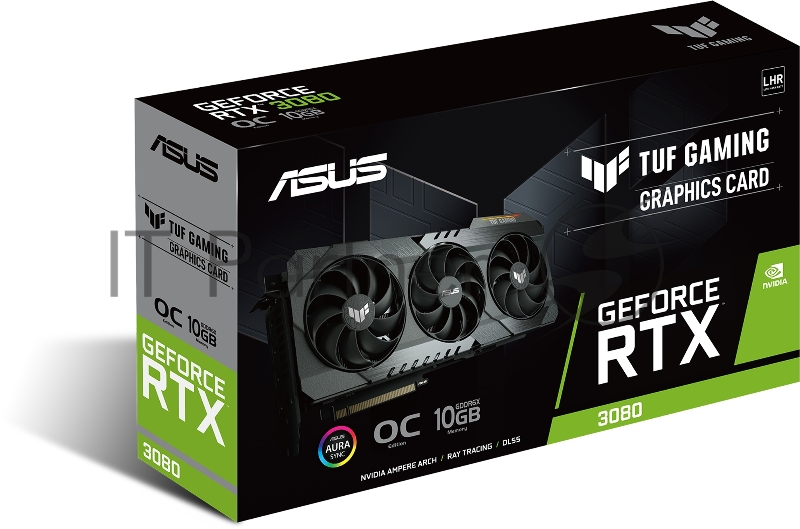 Видеокарта Asus PCI-E nVidia GeForce RTX 3080 10GB OC LHR (GDDR6X/2xHDMI/3xDP/RTL) (TUF-RTX3080-O10G-V2-GAMING)