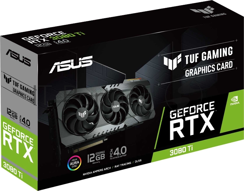 Видеокарта Asus PCI-E 4.0 TUF-RTX3080TI-12G-GAMING NVIDIA GeForce RTX 3080TI 12288Mb 384 GDDR6X 1665/19000 HDMIx2 DPx3 HDCP Ret