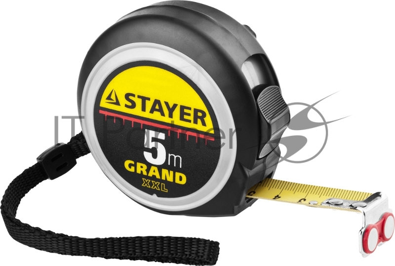 Профессиональная рулетка с двухсторонней шкалой STAYER GRAND 5м / 19мм