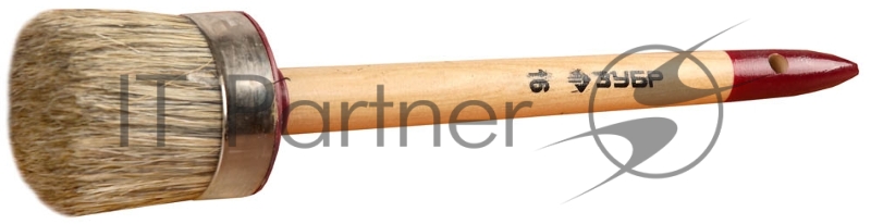 Кисть круглая ЗУБР УНИВЕРСАЛ - МАСТЕР, светлая щетина, деревянная ручка, №16, 55мм