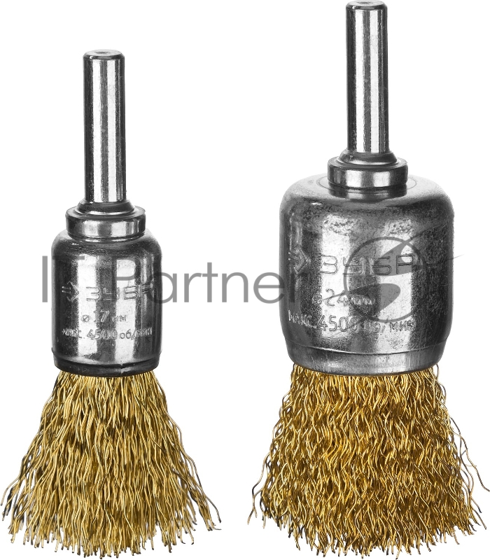 ЗУБР Профессионал. Набор щеток кистевых для дрели, витая стальная латунированная проволока 0,3мм, для дрели, 2шт