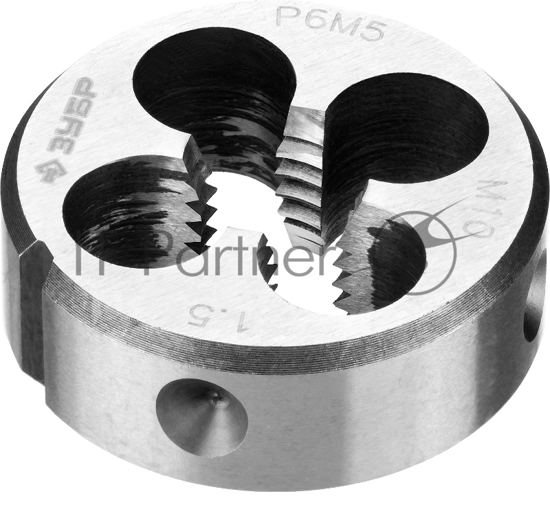 Плашка, ЗУБР М10x1.5мм, сталь Р6М5, круглая машинно-ручная 4-28023-10-1.5