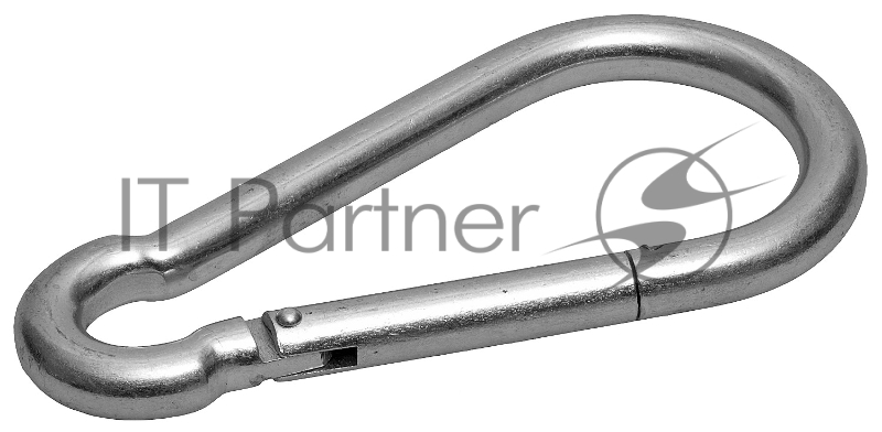 Карабин DIN 5299С, 6мм, 1 шт, оцинкованный, ЗУБР