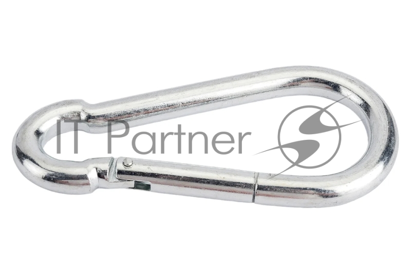 Карабин DIN 5299С, 12мм, 1 шт, оцинкованный, ЗУБР