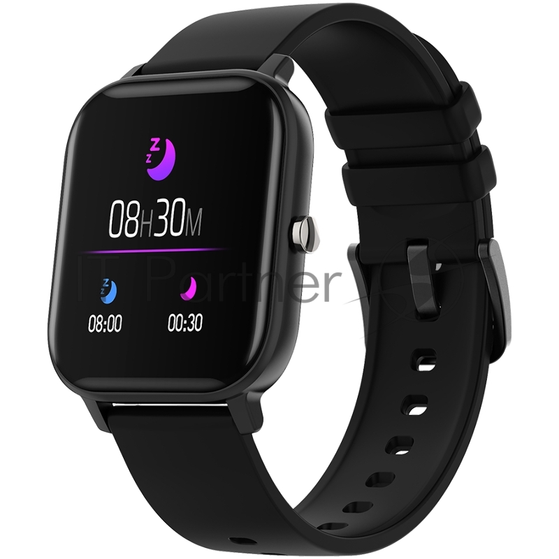 Смарт-часы Smart watch, 1.3inches TFT full touch screen, Zinic+plastic body, IP67 waterproof, multi-sport mode, compatibility with iOS and android, black body with black silicon belt, Host: 43*37*9mm, Strap: 230x20mm, 45g