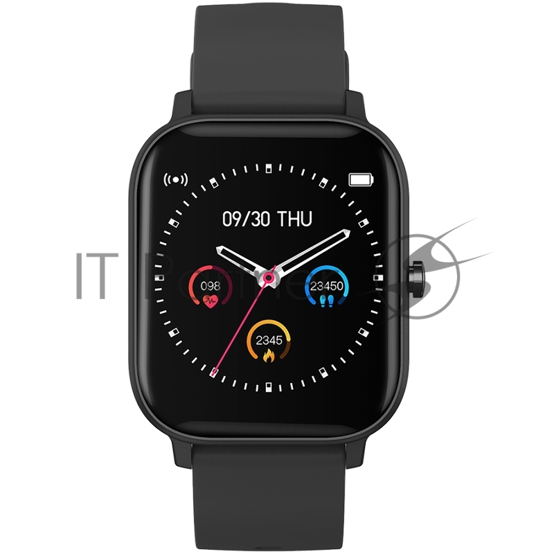 Смарт-часы Smart watch, 1.3inches TFT full touch screen, Zinic+plastic body, IP67 waterproof, multi-sport mode, compatibility with iOS and android, black body with black silicon belt, Host: 43*37*9mm, Strap: 230x20mm, 45g