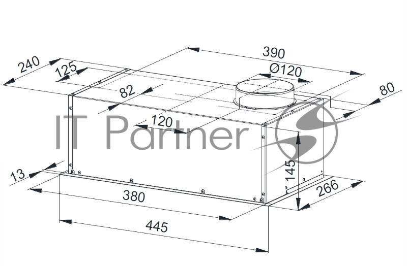 Вытяжка Weissgauff Alpha 45 PB BL
