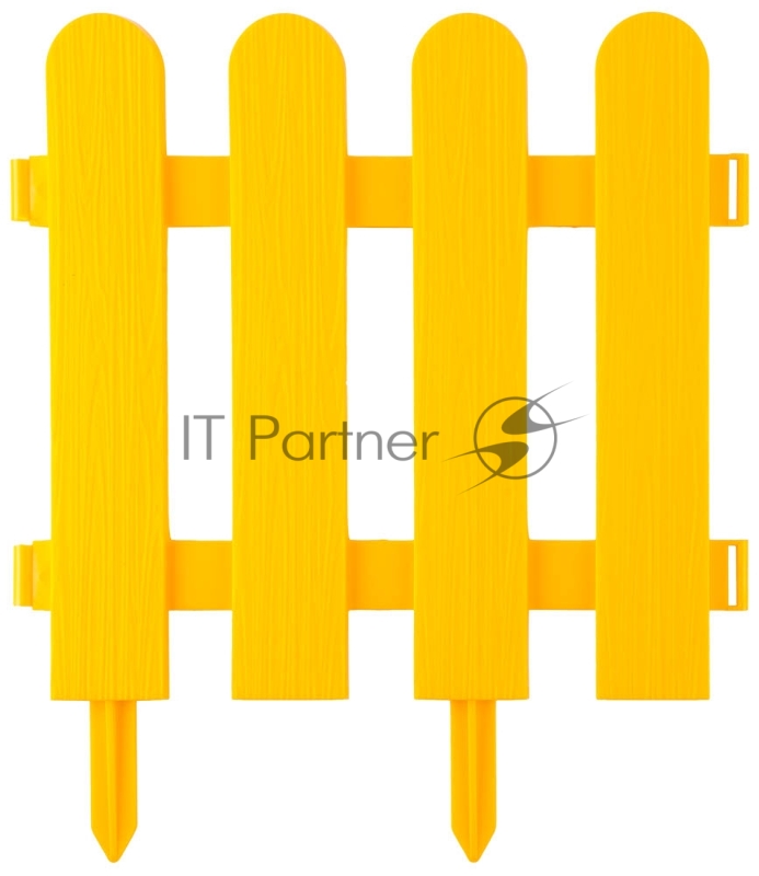 Забор декоративный GRINDA ШТАКЕТНИК, 29x224см, желтый