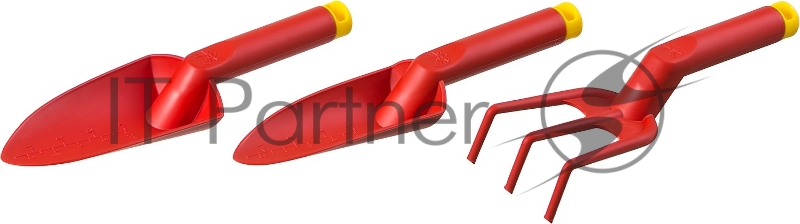 Набор GRINDA: Совок посадочный широкий, совок посадочный узкий, рыхлитель с нейлоновым корпусом, 3 предмета