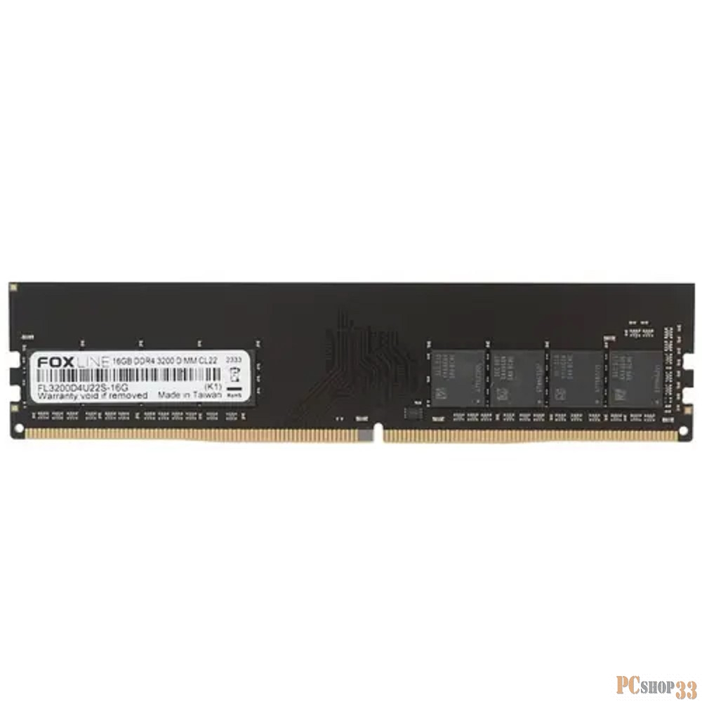 Модуль памяти Foxline DIMM 16GB 3200 DDR4 CL22 (2Gb*8)