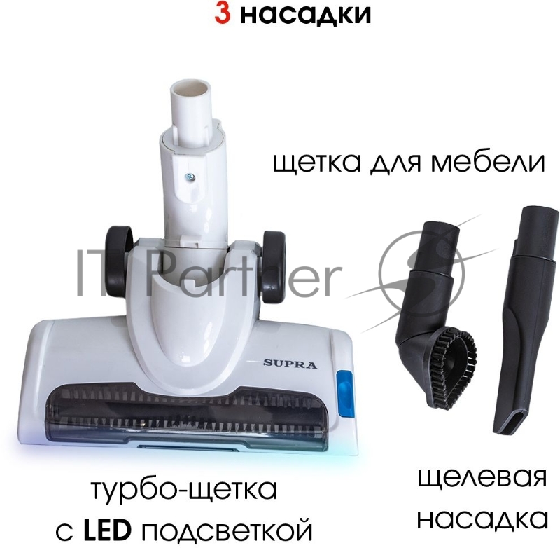 Пылесос ручной Supra VCS-5097 140Вт белый/синий