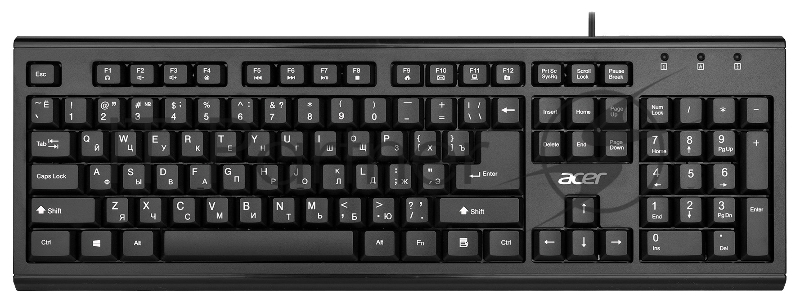 Клавиатура Acer OKW120 черный USB Multimedia