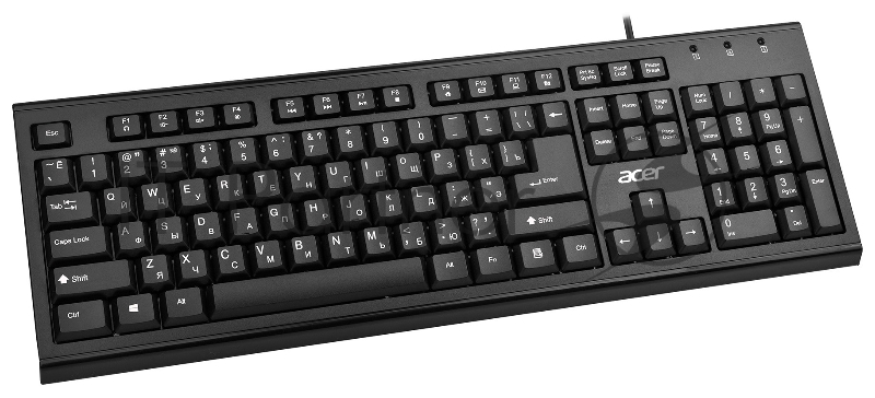 Клавиатура Acer OKW120 черный USB Multimedia