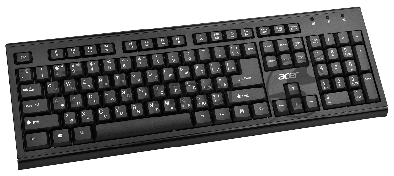 Клавиатура + мышь Acer OKR120 клав:черный мышь:черный USB беспроводная Multimedia