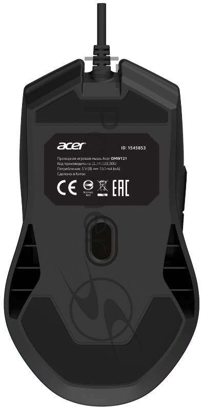Мышь Acer OMW121 черный оптическая (6400dpi) USB (6but)