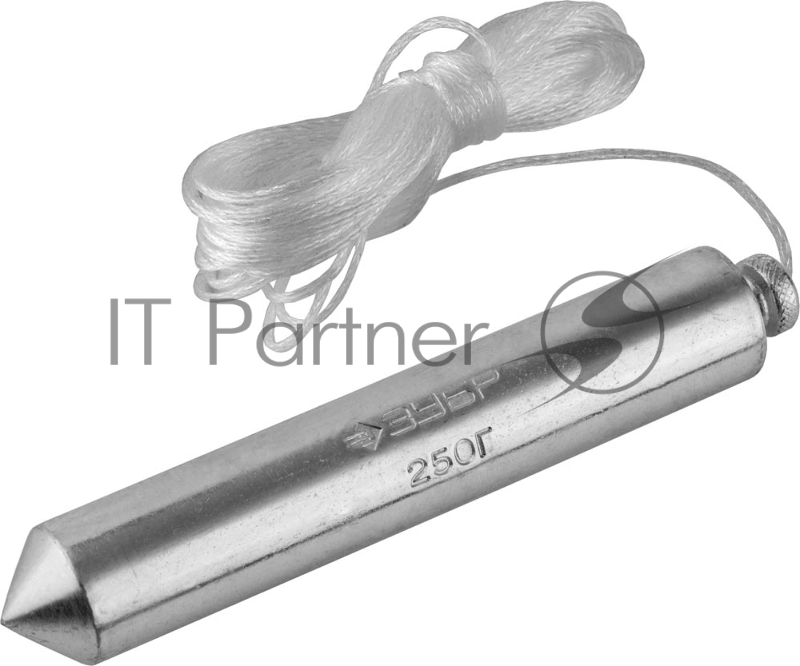 Отвес ЗУБР Мастер строительный со шнуром, в пластиковом контейнере, 250 г