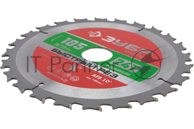 Диск пильный по дереву, ЗУБР Быстрый рез 185 x 30/20мм 24Т