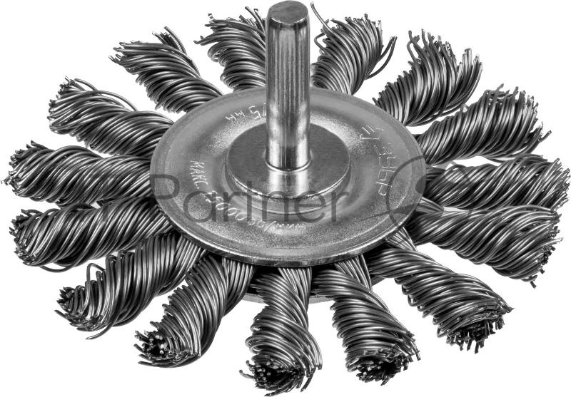 Щетка дисковая ЗУБР Профессионал. Для дрели, жгутированная стальная проволока 0,5мм, 75мм