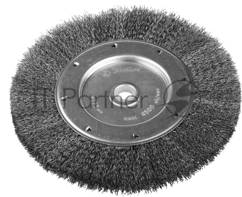 Щетка дисковая ЗУБР ЭКСПЕРТ. Для точильно-шлифовального станка, витая стальная проволока 0,3мм, 175х12,7мм