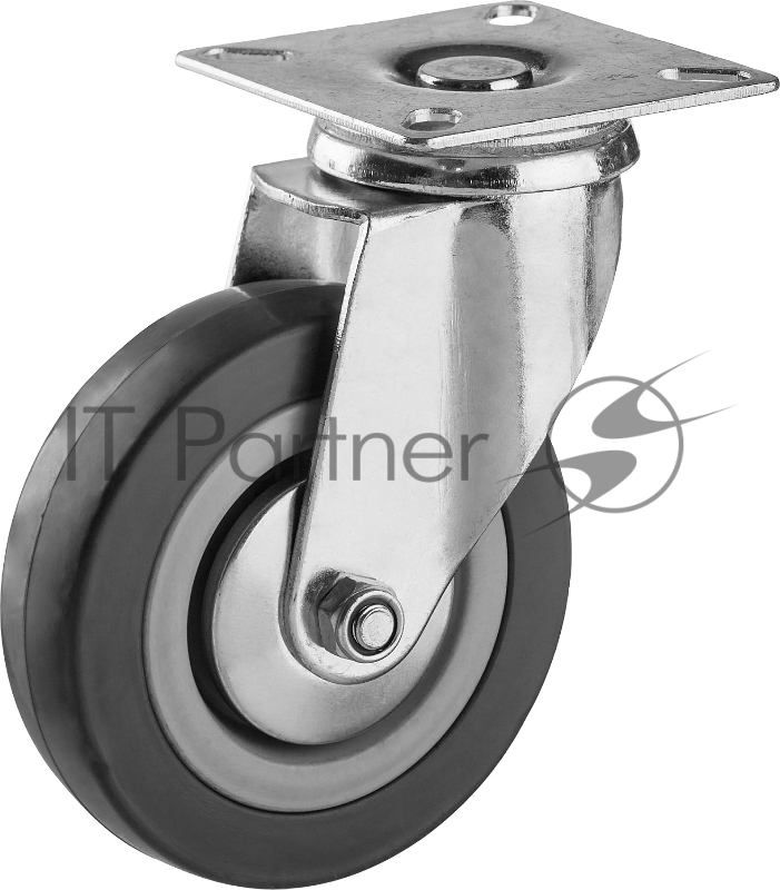Колесо поворотное d=100 мм, г/п 65 кг, резина/полипропилен, ЗУБР