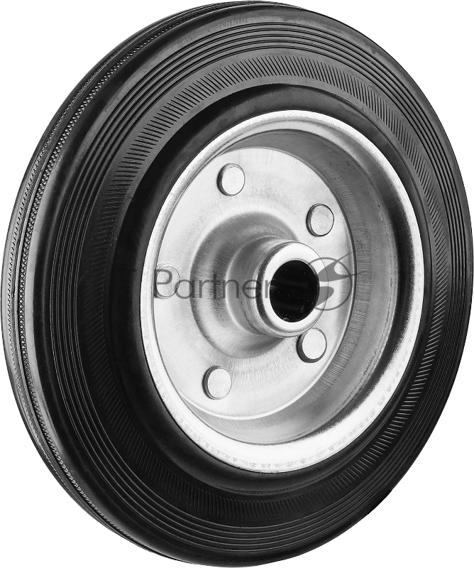 Колесо d=200 мм, г/п 185 кг, резина/металл, игольчатый подшипник, ЗУБР Профессионал