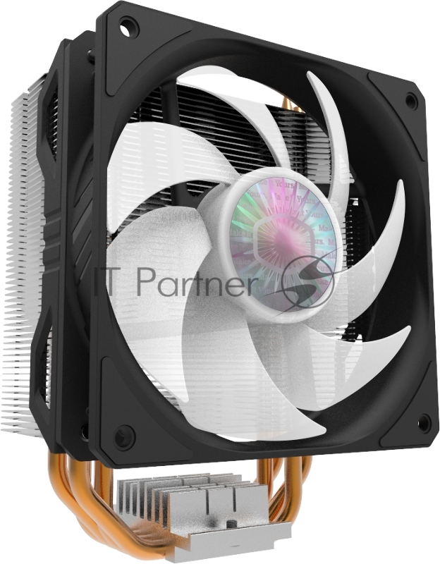 Кулер Cooler Master Hyper 212 Spectrum V2 (150W, 4-pin, 157mm, tower, Al/Cu, RGB, fans: 1x120mm/62CFM/27dBA/1800rpm, 1700/1200/115x/AM4)