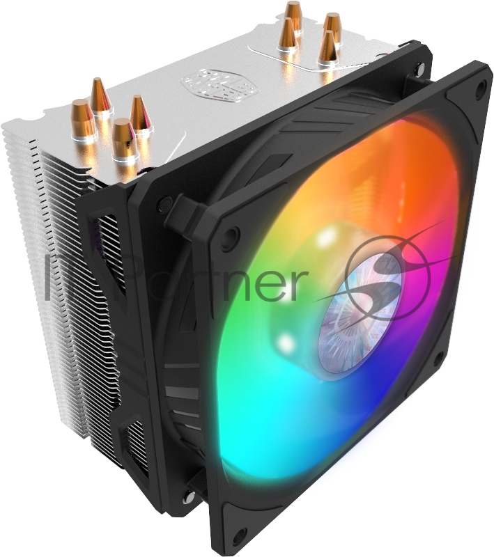 Кулер Cooler Master Hyper 212 Spectrum V2 (150W, 4-pin, 157mm, tower, Al/Cu, RGB, fans: 1x120mm/62CFM/27dBA/1800rpm, 1700/1200/115x/AM4)