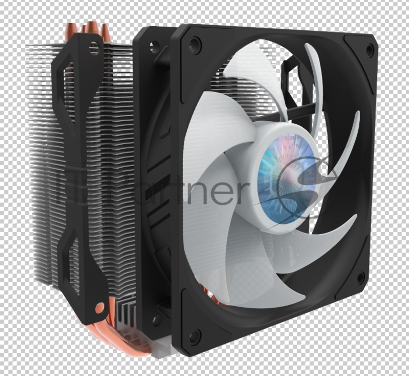 Кулер Cooler Master Hyper 212 Spectrum V2 (150W, 4-pin, 157mm, tower, Al/Cu, RGB, fans: 1x120mm/62CFM/27dBA/1800rpm, 1700/1200/115x/AM4)