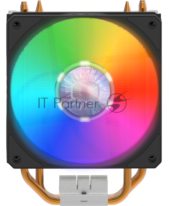 Кулер Cooler Master Hyper 212 Spectrum V2 (150W, 4-pin, 157mm, tower, Al/Cu, RGB, fans: 1x120mm/62CFM/27dBA/1800rpm, 1700/1200/115x/AM4)