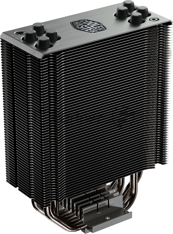 Кулер Cooler Master Hyper 212 Black Edition with 1700 (150W, 4-pin, 158.8mm, tower, Al/Cu, fans: 1x120mm/42CFM/26dBA/2000rpm, 2066/2011-v3/2011/1700/1366/12
