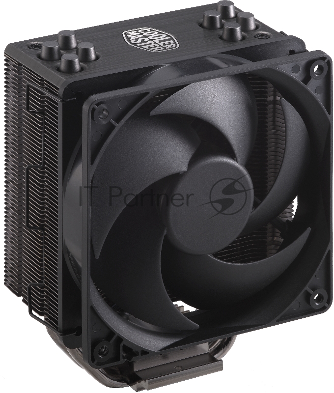Кулер Cooler Master Hyper 212 Black Edition with 1700 (150W, 4-pin, 158.8mm, tower, Al/Cu, fans: 1x120mm/42CFM/26dBA/2000rpm, 2066/2011-v3/2011/1700/1366/12