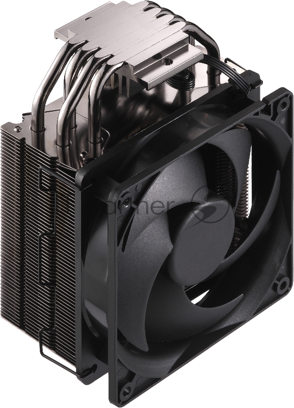 Кулер Cooler Master Hyper 212 Black Edition with 1700 (150W, 4-pin, 158.8mm, tower, Al/Cu, fans: 1x120mm/42CFM/26dBA/2000rpm, 2066/2011-v3/2011/1700/1366/12