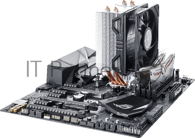 Кулер Cooler Master Hyper 212 EVO V2 with 1700 (150W, 4-pin, 154mm, tower, Al/Cu, fans: 1x120mm/62CFM/27dBA/1800rpm, 2066/2011-v3/2011/1700/1200/11