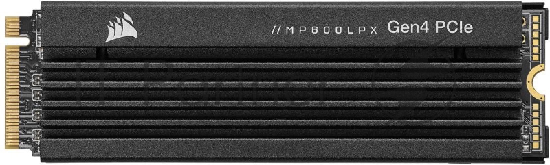 Накопитель CORSAIR SSD MP600 Pro LPX, 500GB, M.2(22x80mm), NVMe 1.4, PCIe 4.0 x4, 3D TLC, R/W 7100/3700MB/s, IOPs 435 000/615 000, TBW 350, DWPD 0.38, with Heat Spreader (5 лет)