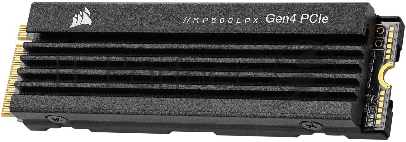 Накопитель CORSAIR SSD MP600 Pro LPX, 500GB, M.2(22x80mm), NVMe 1.4, PCIe 4.0 x4, 3D TLC, R/W 7100/3700MB/s, IOPs 435 000/615 000, TBW 350, DWPD 0.38, with Heat Spreader (5 лет)
