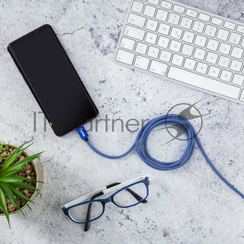 Кабель Hama 00183288 USB Type-C (m) USB Type-C (m) 1.5м синий